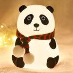 1pc Cute Cartoon Image Panda Silicone Lamp, soft light, three adjustable light gears with timer, suitable for living room bedroom ,office ,night lighting gift for your family