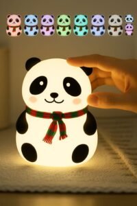 1pc Cute Cartoon Image Panda Silicone Lamp, soft light, three adjustable light gears with timer, suitable for living room bedroom ,office ,night lighting gift for your family - Image 2