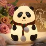 1pc Cute Cartoon Image Panda Silicone Lamp, soft light, three adjustable light gears with timer, suitable for living room bedroom ,office ,night lighting gift for your family - Image 4