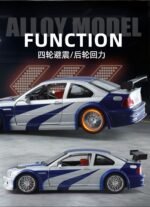 BMW M3 GTR E46 1:24 Scale Die-Cast Model Car with Lights & Sound - Image 3