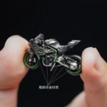 Kawasaki H2R 1:64 scale miniature die-cast motorcycle model in a window display box.